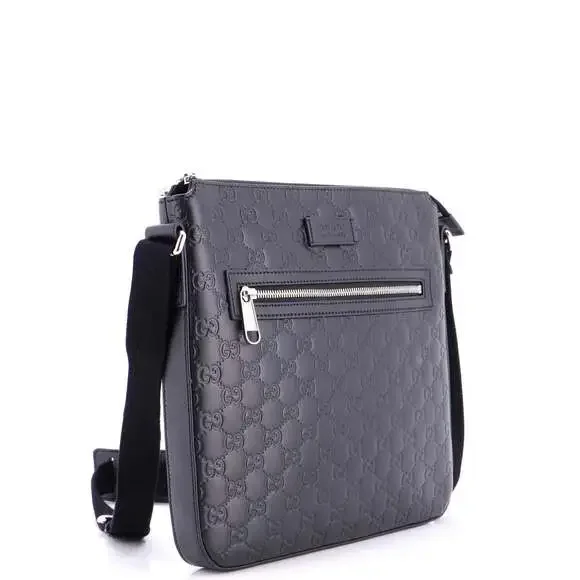 Signature Zip Messenger Bag Guccissima #237778G12B - Picture 2 of 7